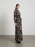 Abito lungo con stampa floreale