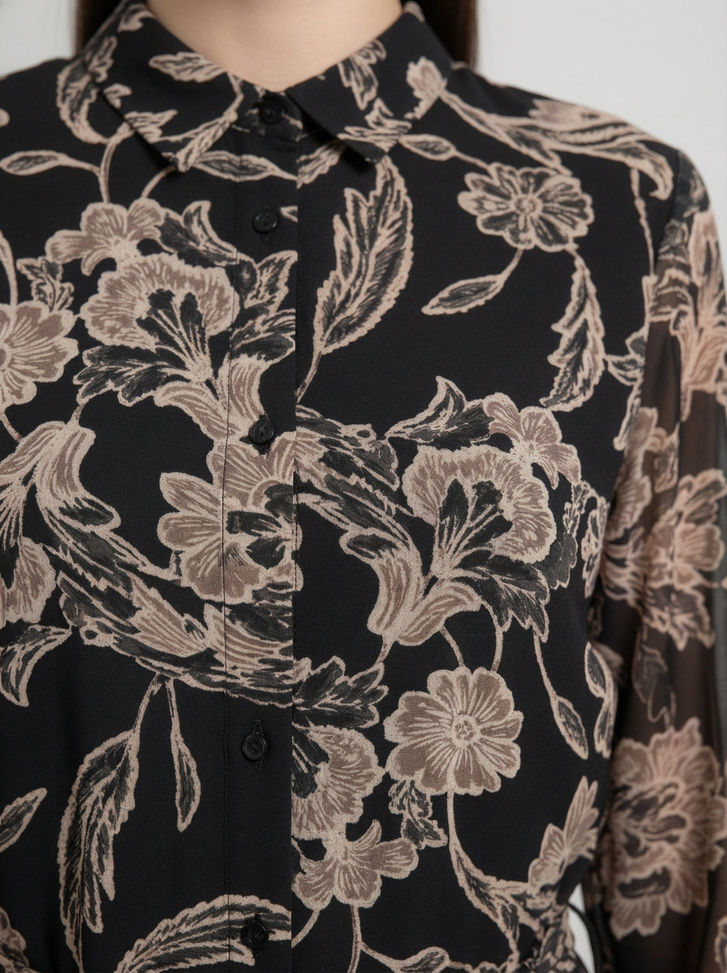 Abito lungo con stampa floreale