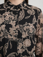 Abito lungo con stampa floreale