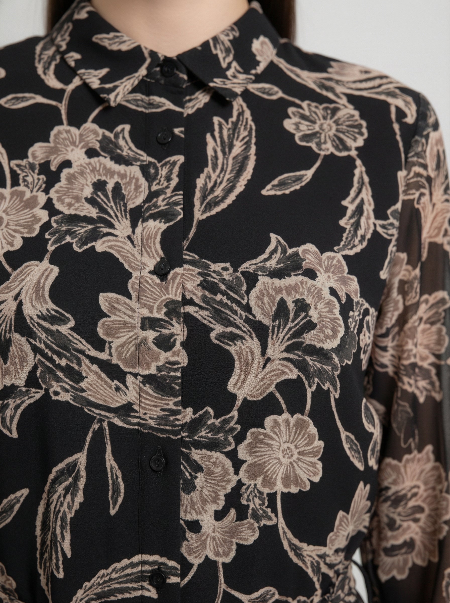 Abito lungo con stampa floreale