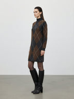 Abito in maglia fantasia argyle