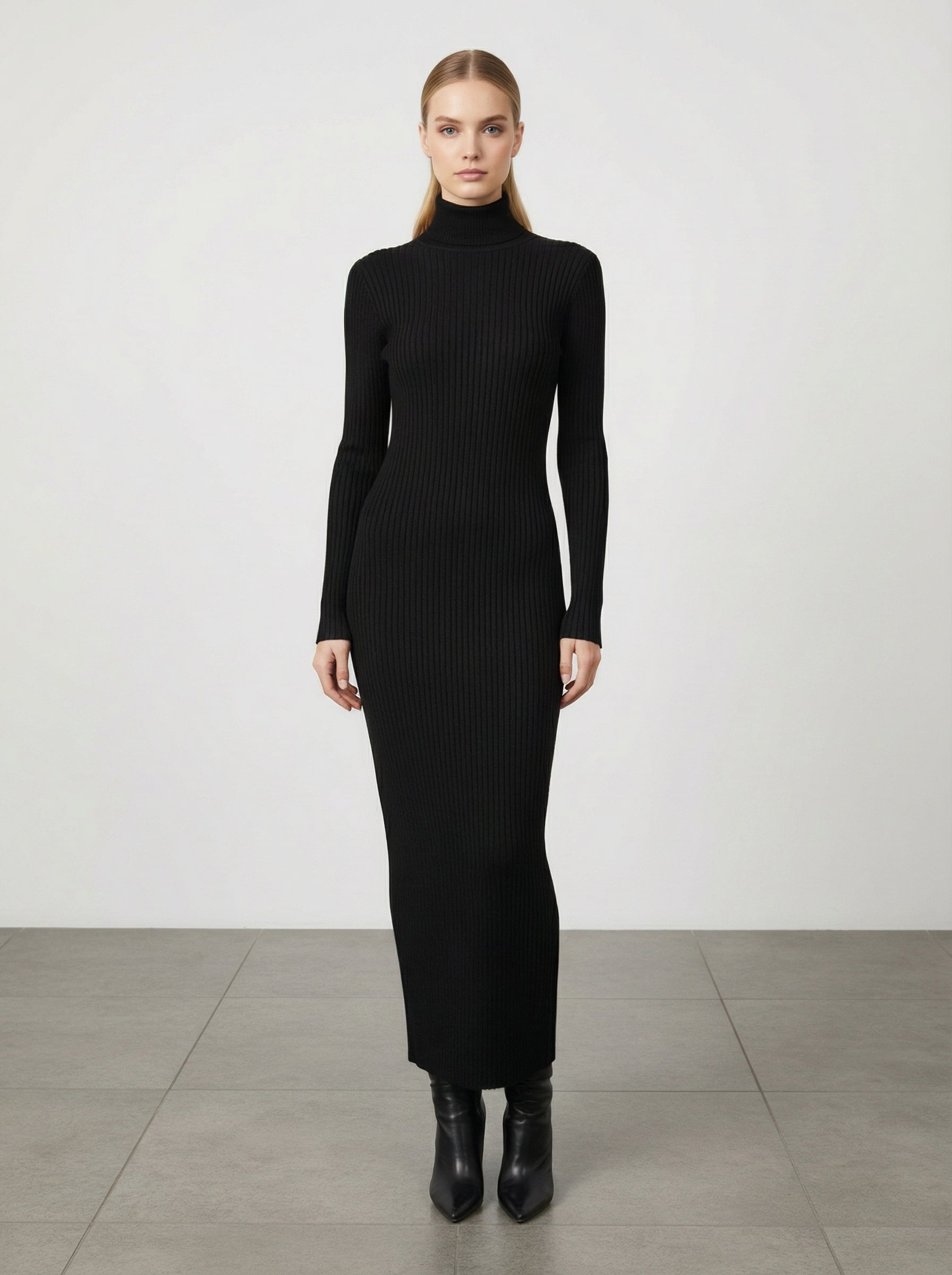 Abito lungo a costine