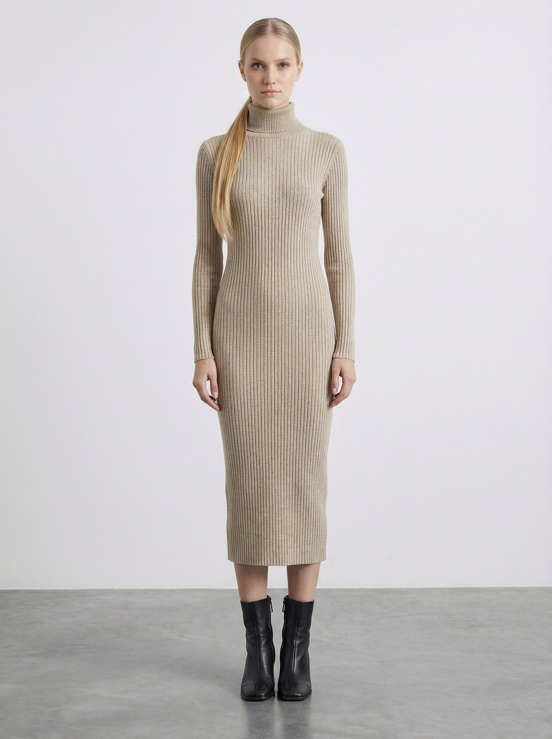 Abito lungo a costine