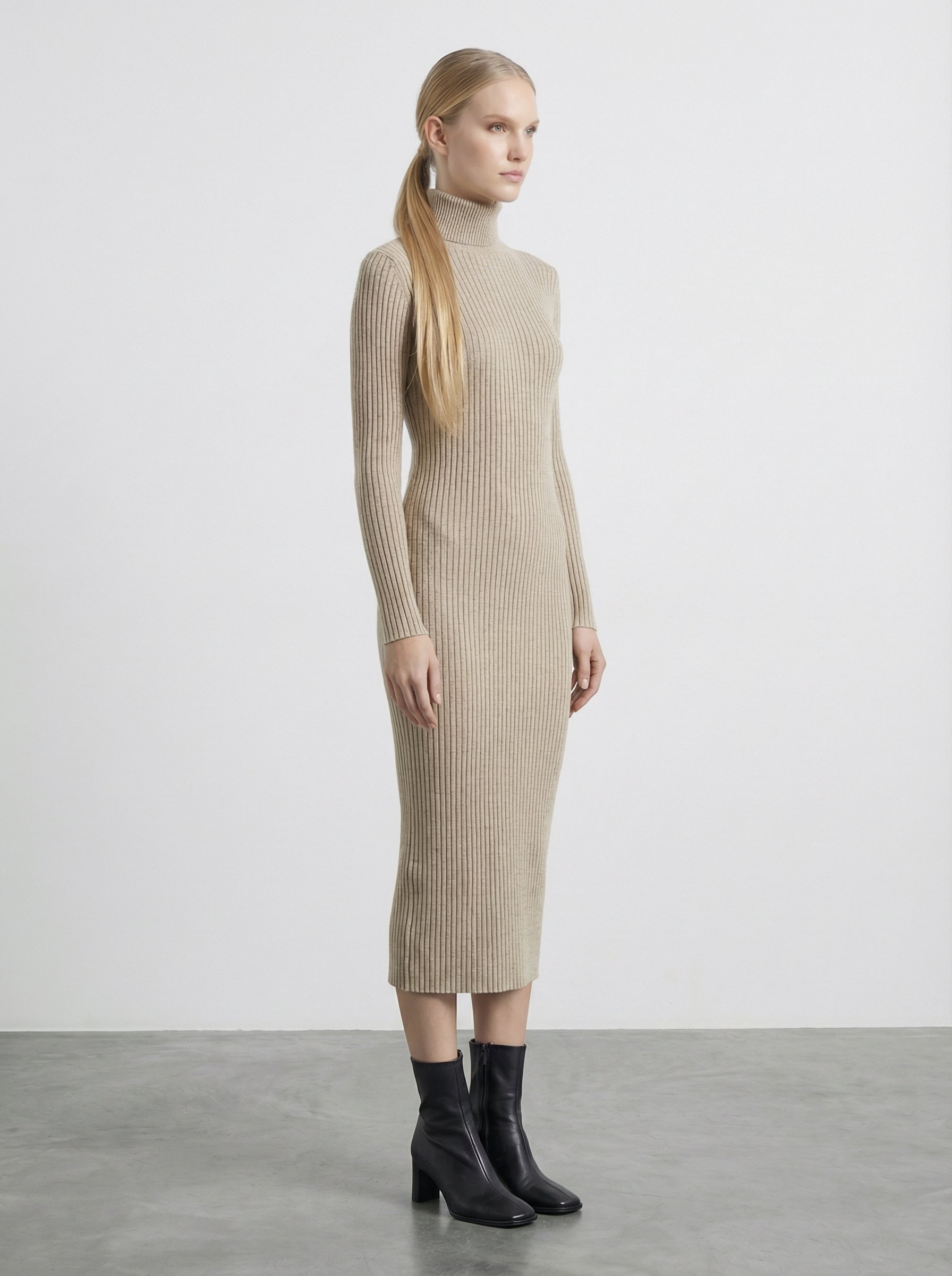 Abito lungo a costine