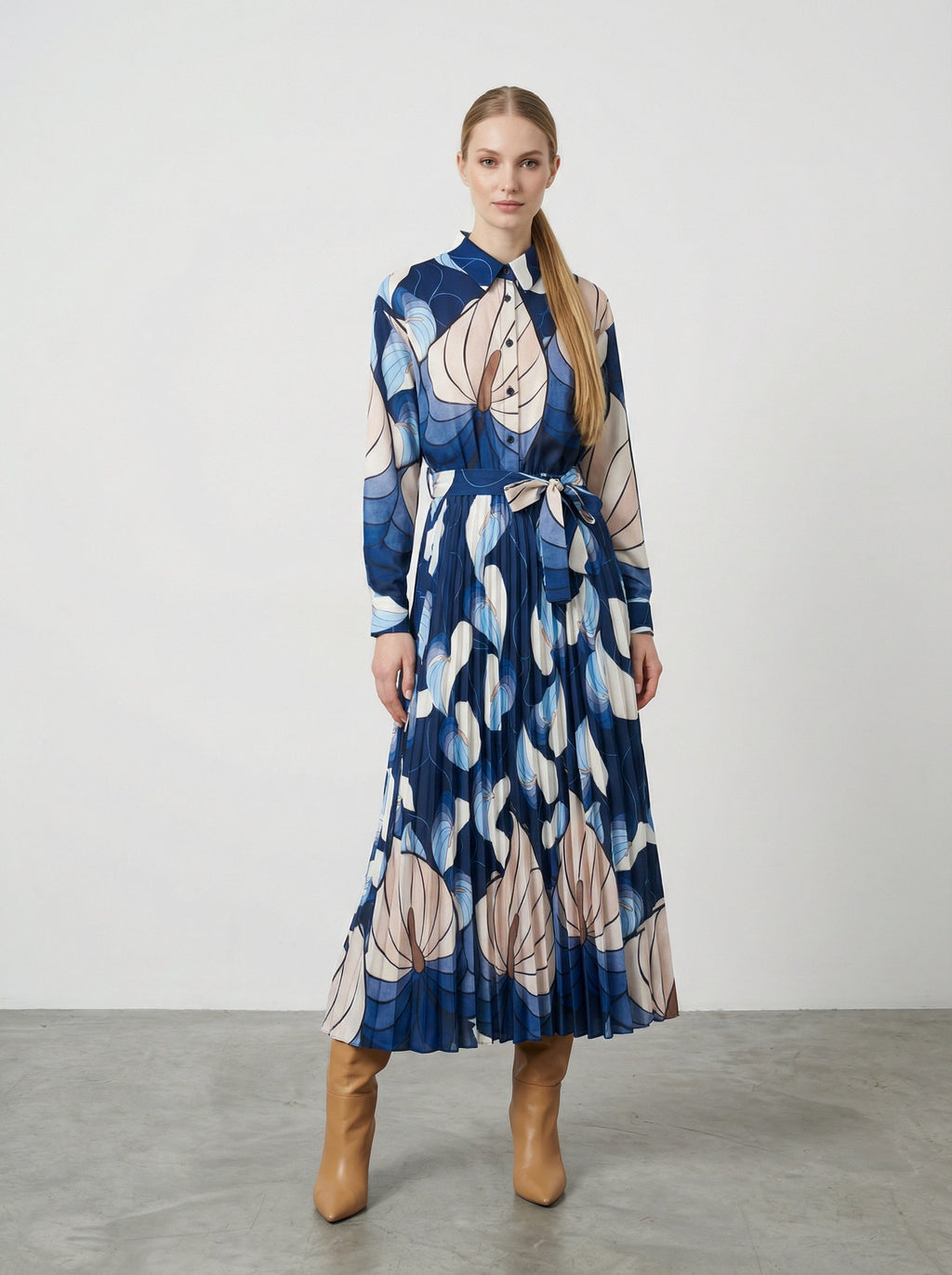 Abito lungo plissettato