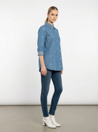 Camicia con Cuori Ricamati