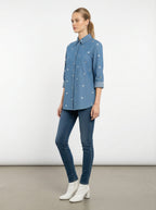 Camicia con Cuori Ricamati