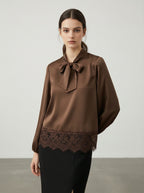 Camicia elegante con fiocco