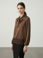 Camicia elegante con fiocco