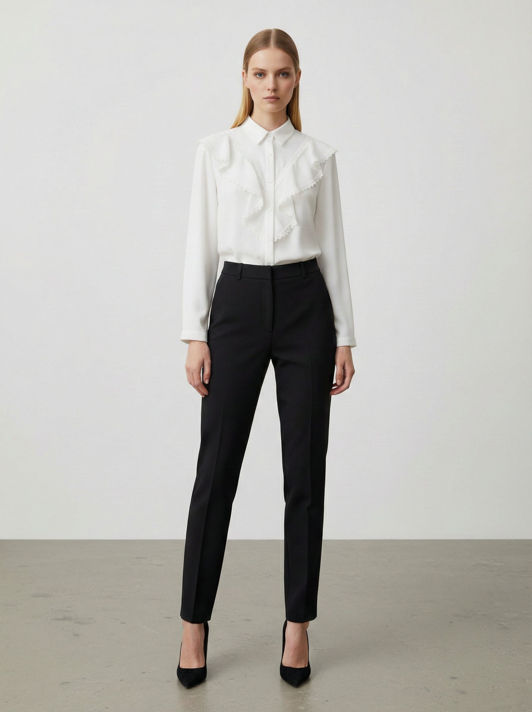 Camicia elegante con rouches