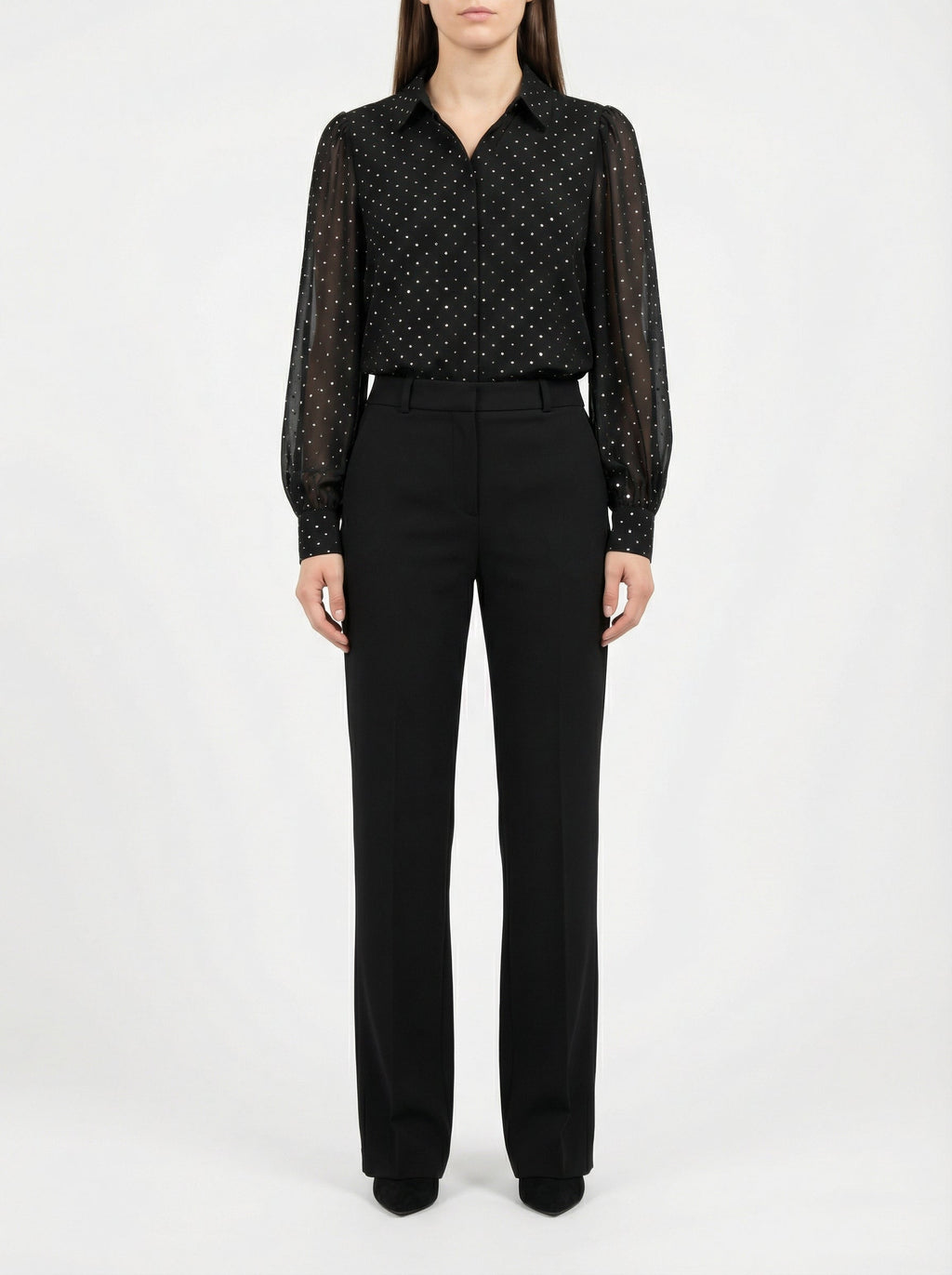 Camicia elegante con maniche a sbuffo