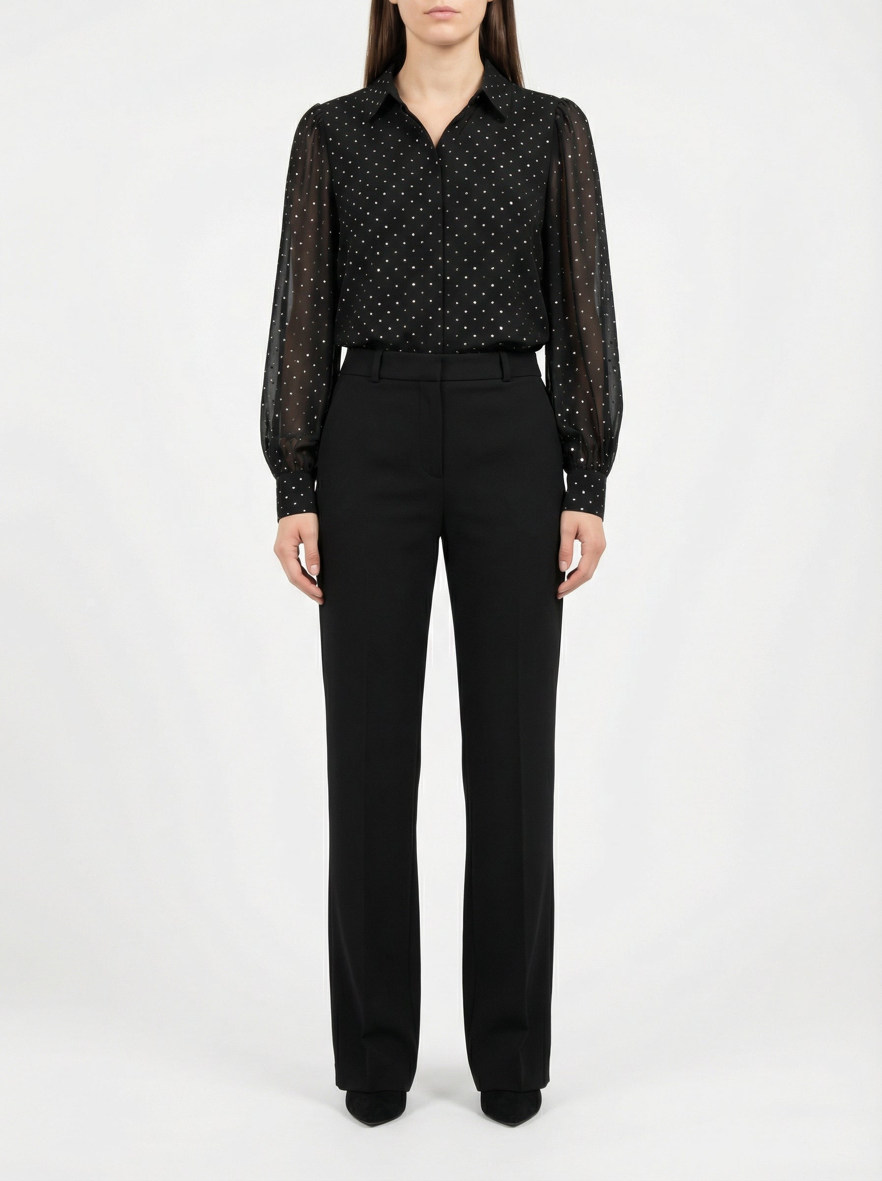 Camicia elegante con maniche a sbuffo