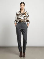 Camicia con fantasia tropicale