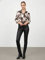 Camicia con stampa animalier