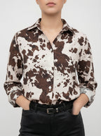 Camicia con stampa animalier