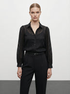 Camicia con trasparenze