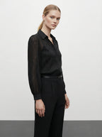 Camicia con trasparenze