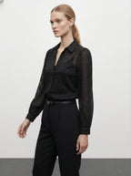 Camicia con trasparenze