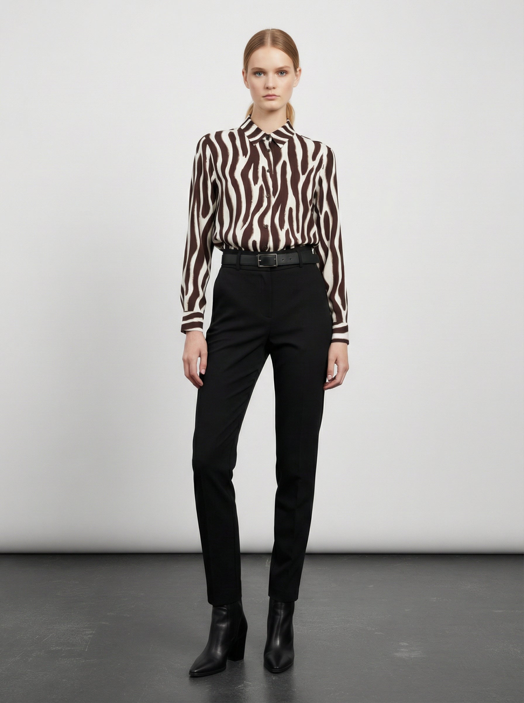 Camicia viscosa con fantasia