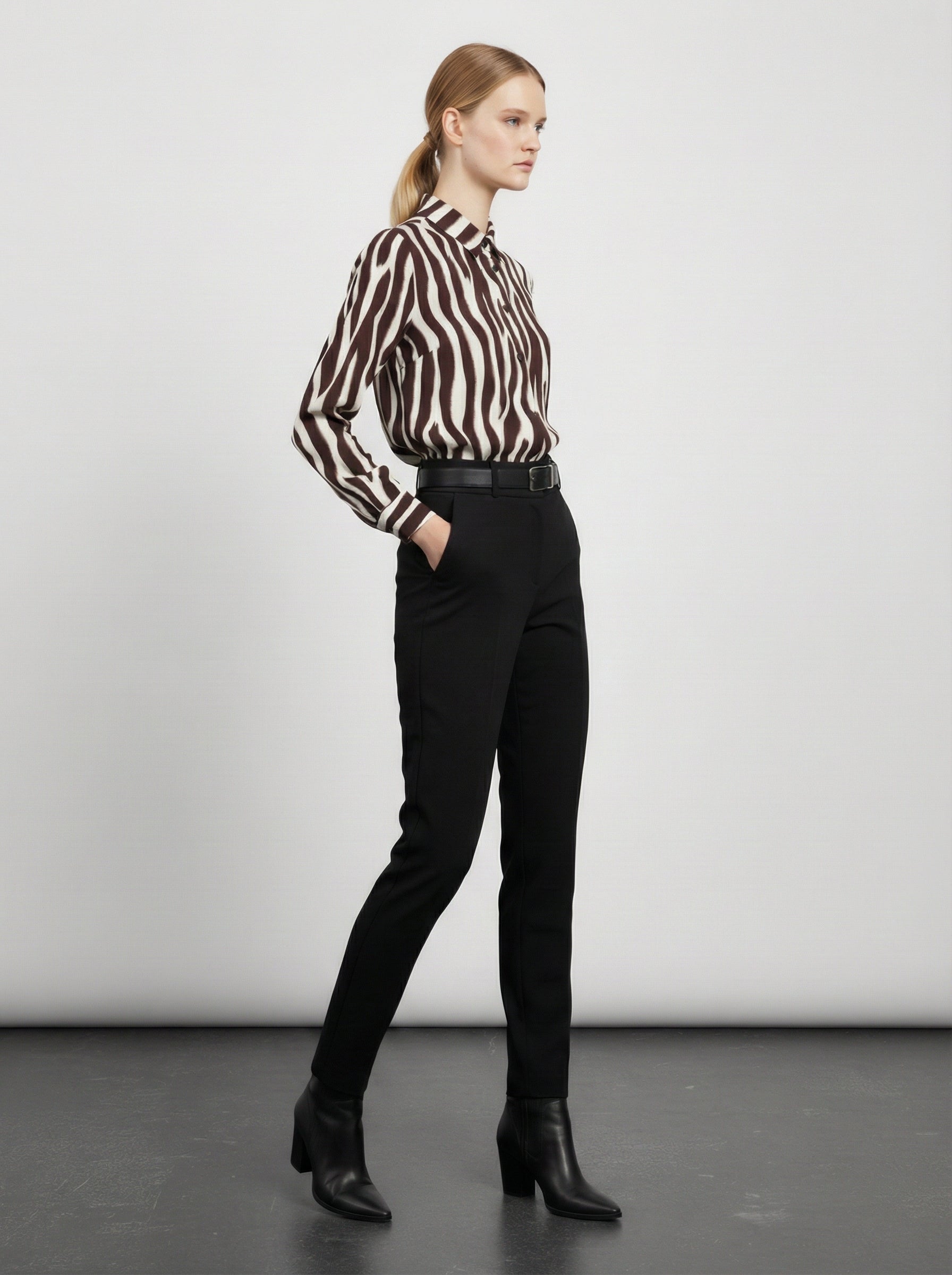 Camicia viscosa con fantasia