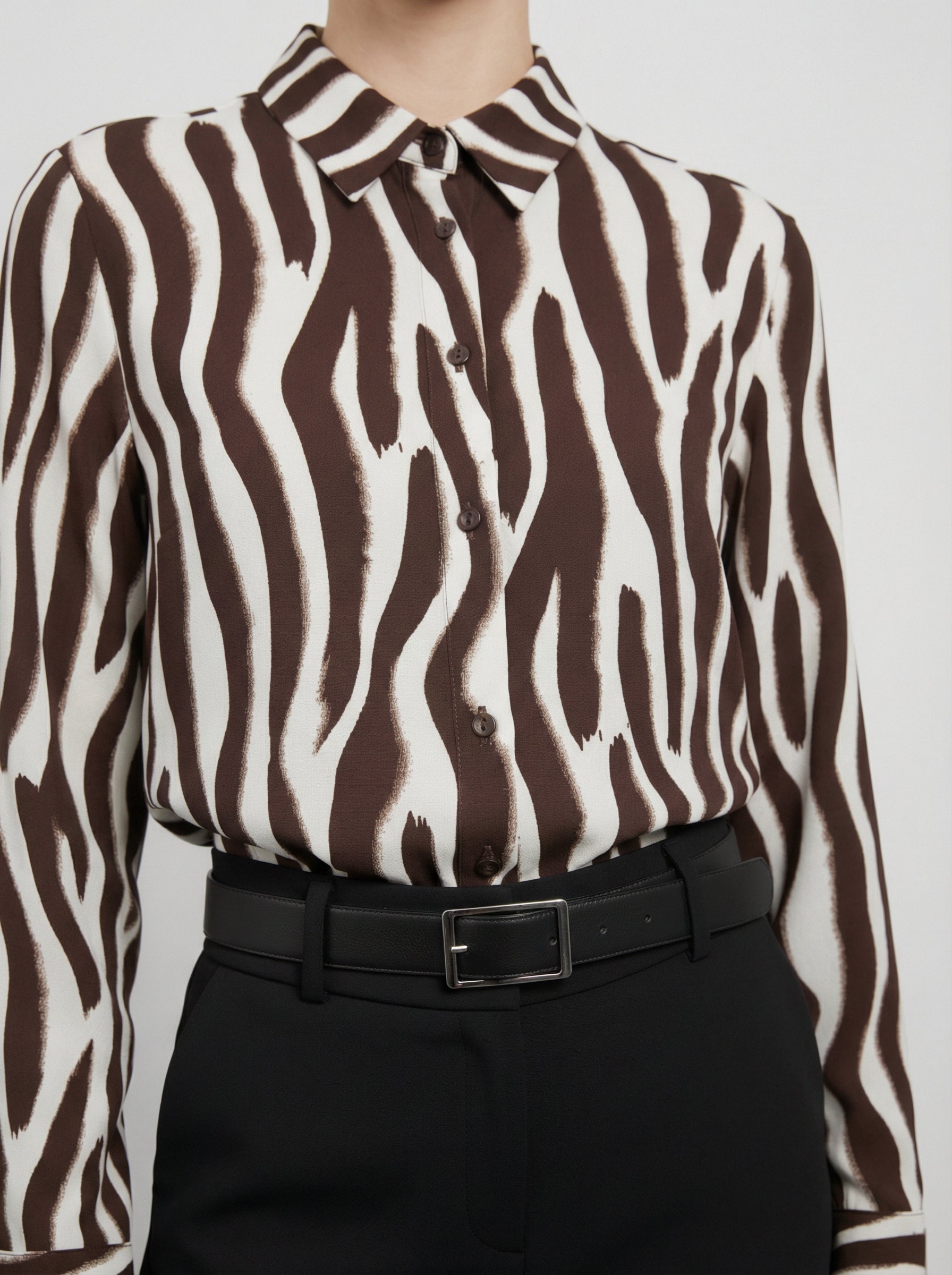 Camicia viscosa con fantasia