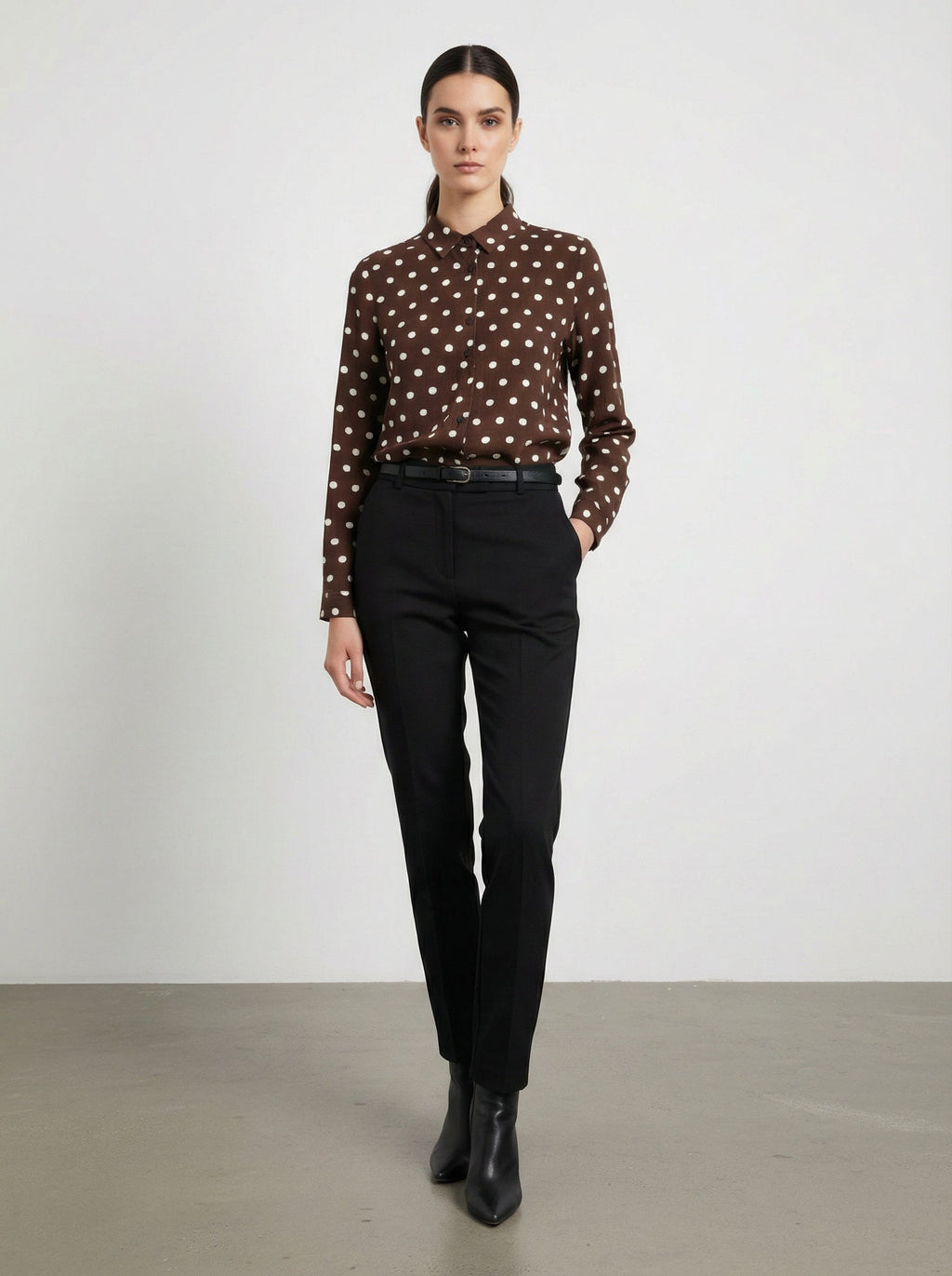 Camicia cotone con pois