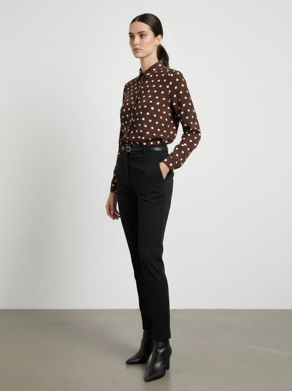 Camicia cotone con pois