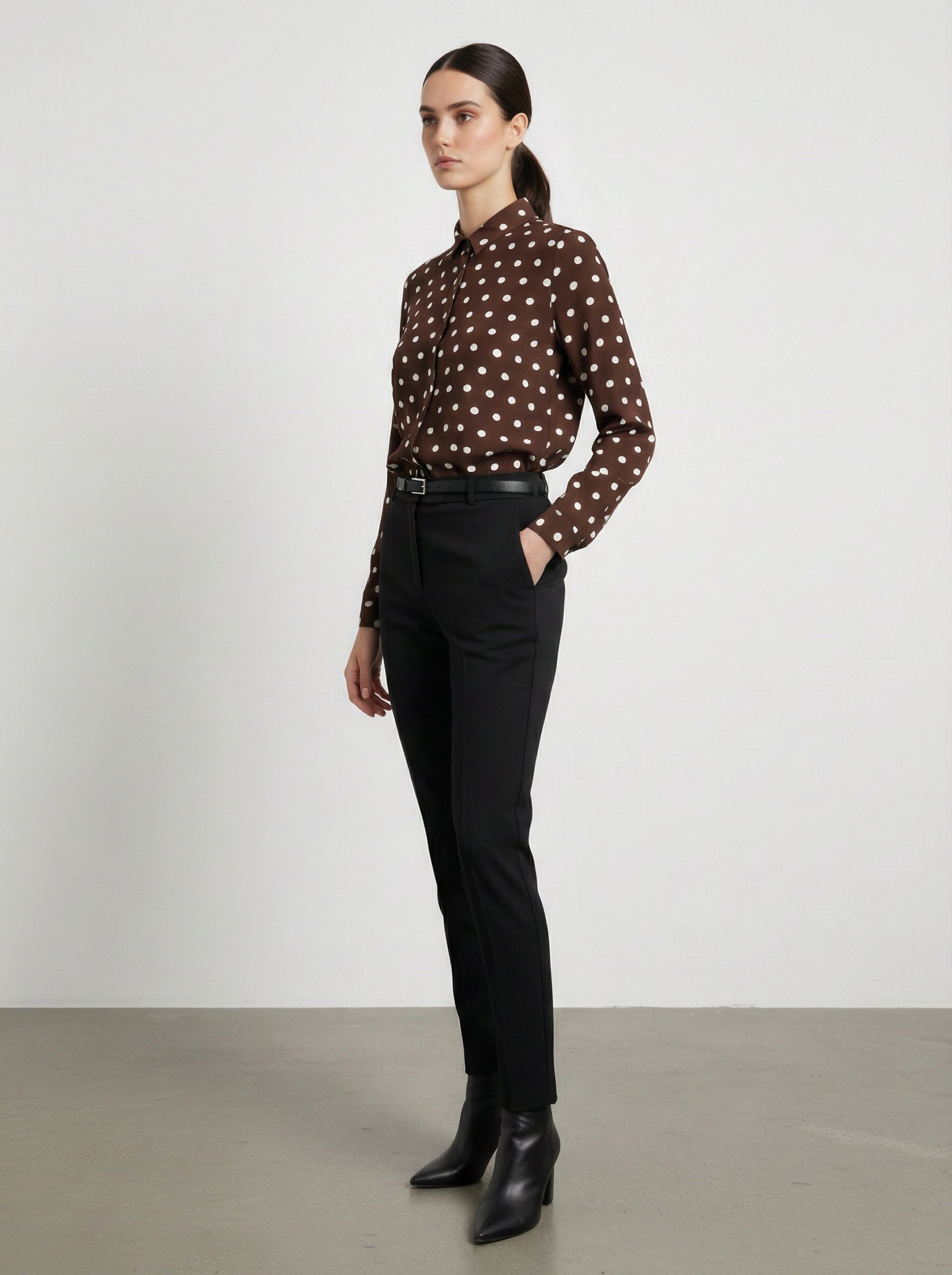 Camicia cotone con pois