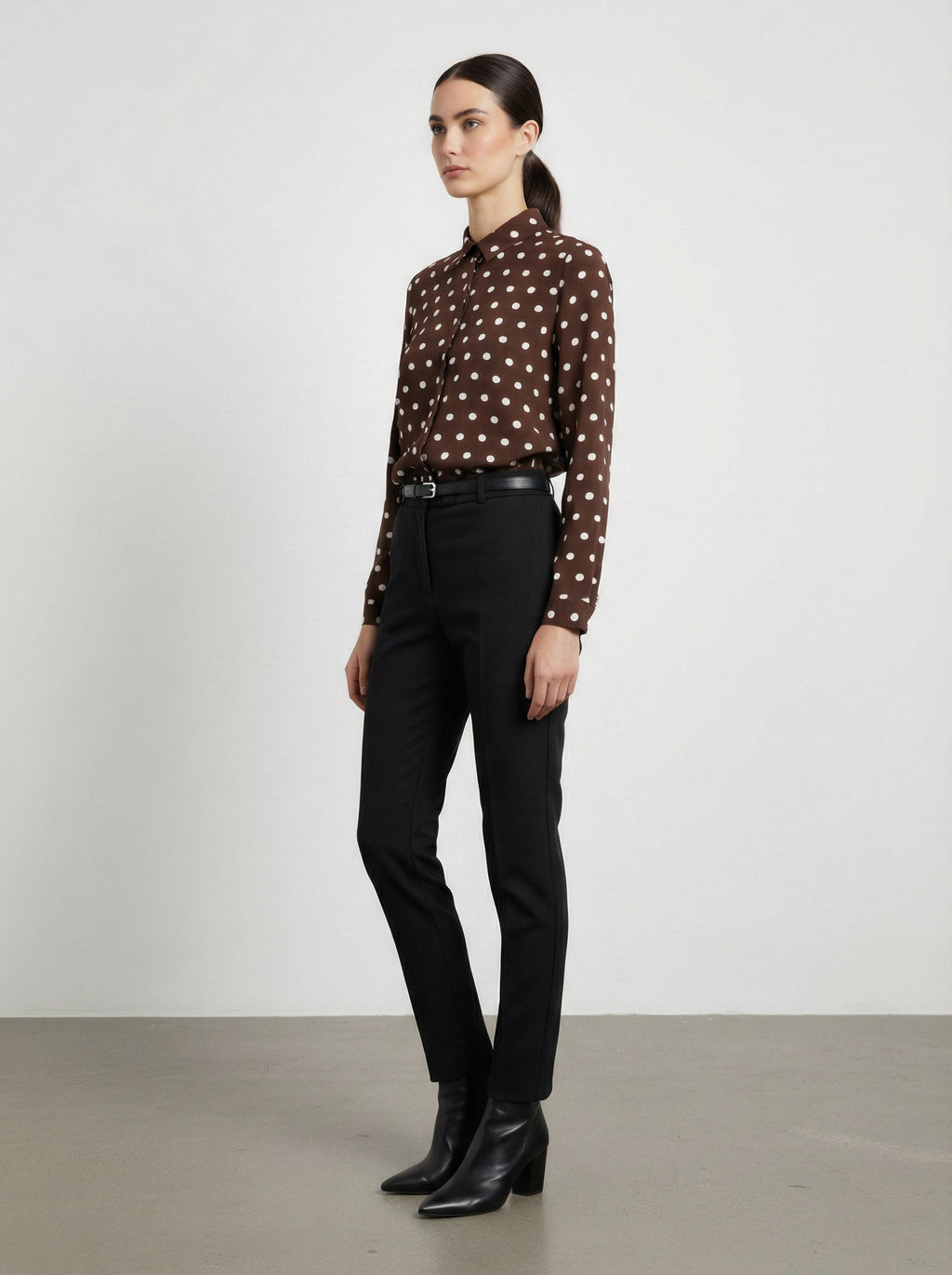 Camicia cotone con pois
