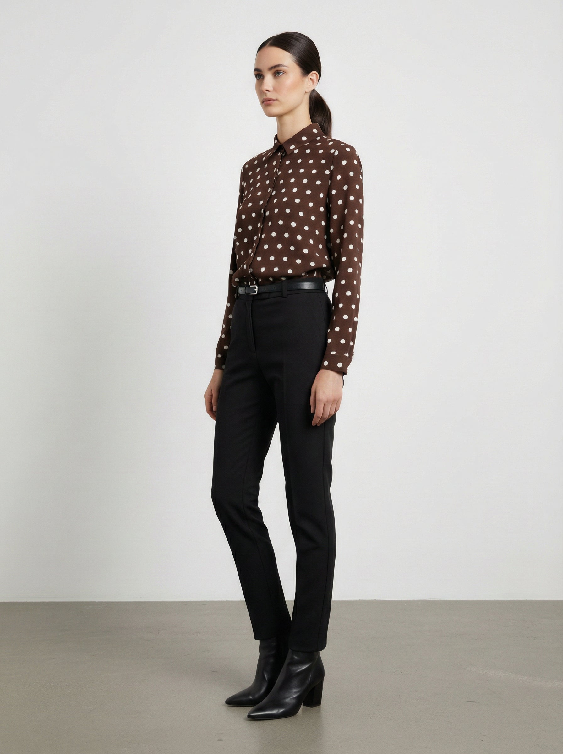 Camicia cotone con pois