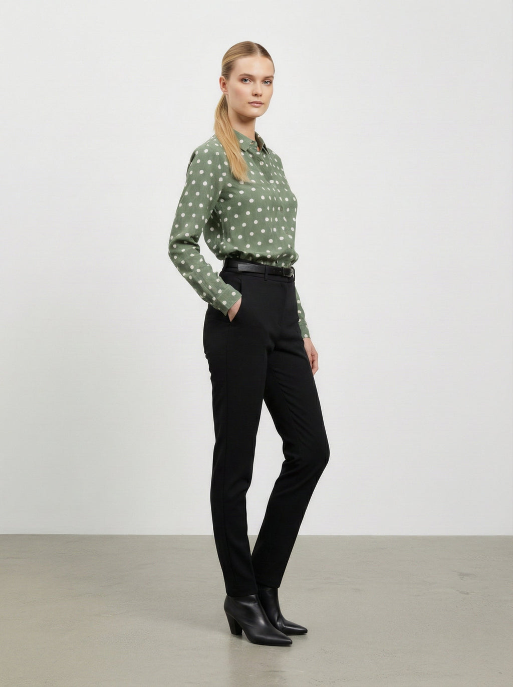 Camicia cotone con pois