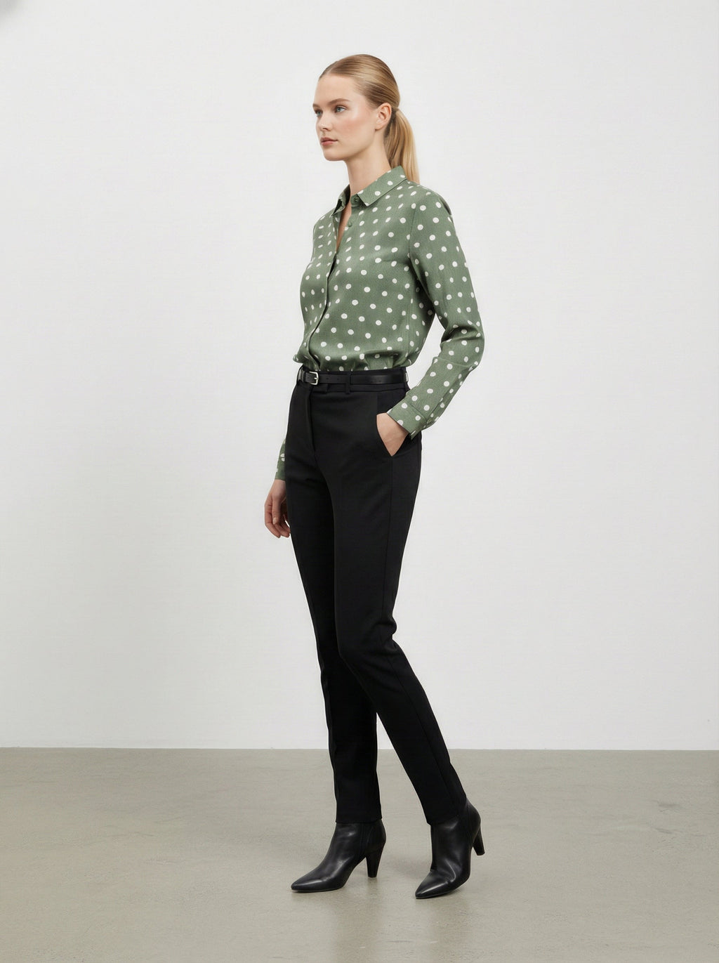 Camicia cotone con pois