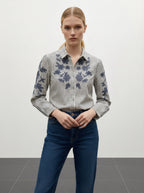 Camicia cotone con ricami