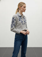Camicia cotone con ricami