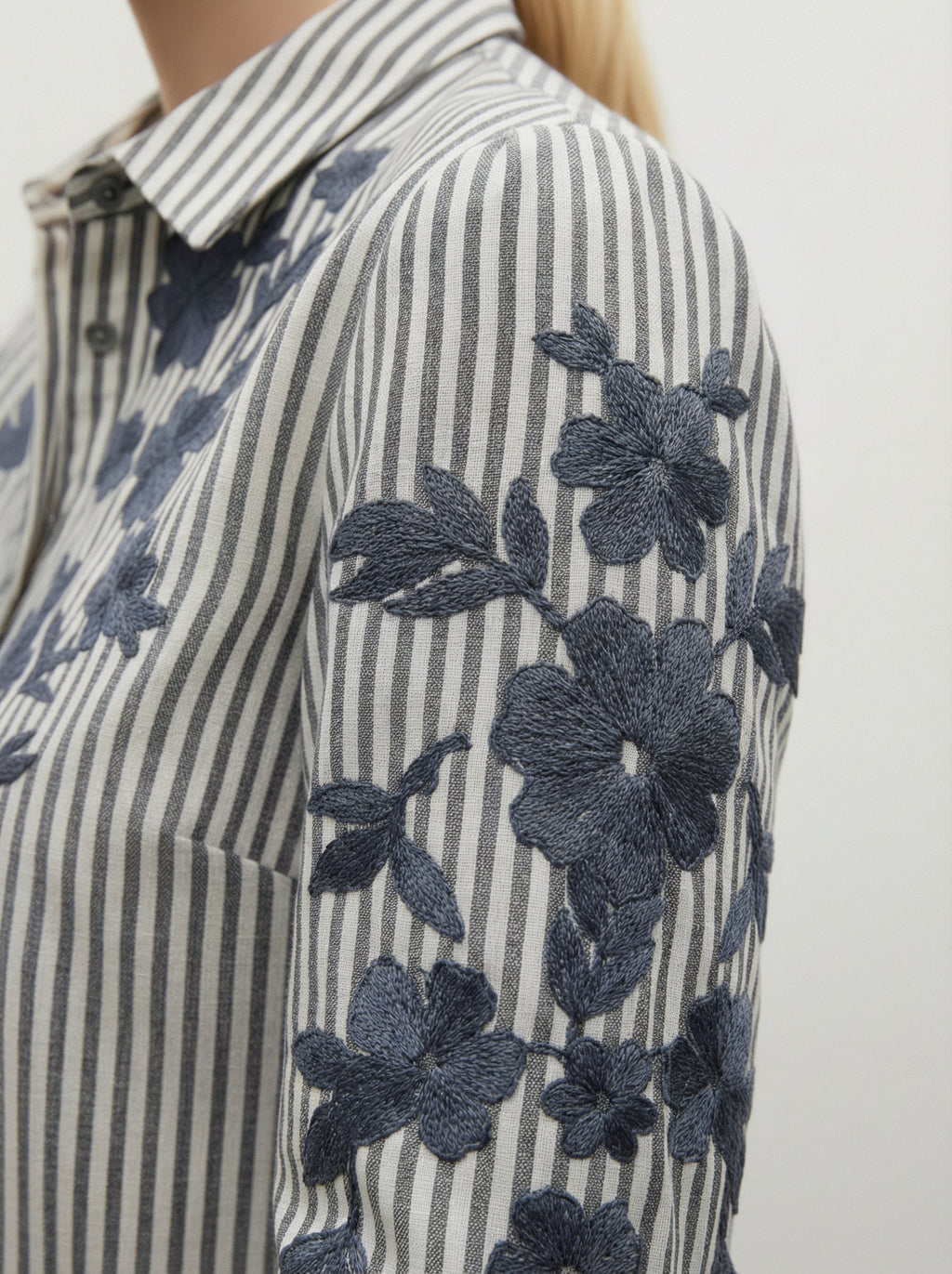 Camicia cotone con ricami
