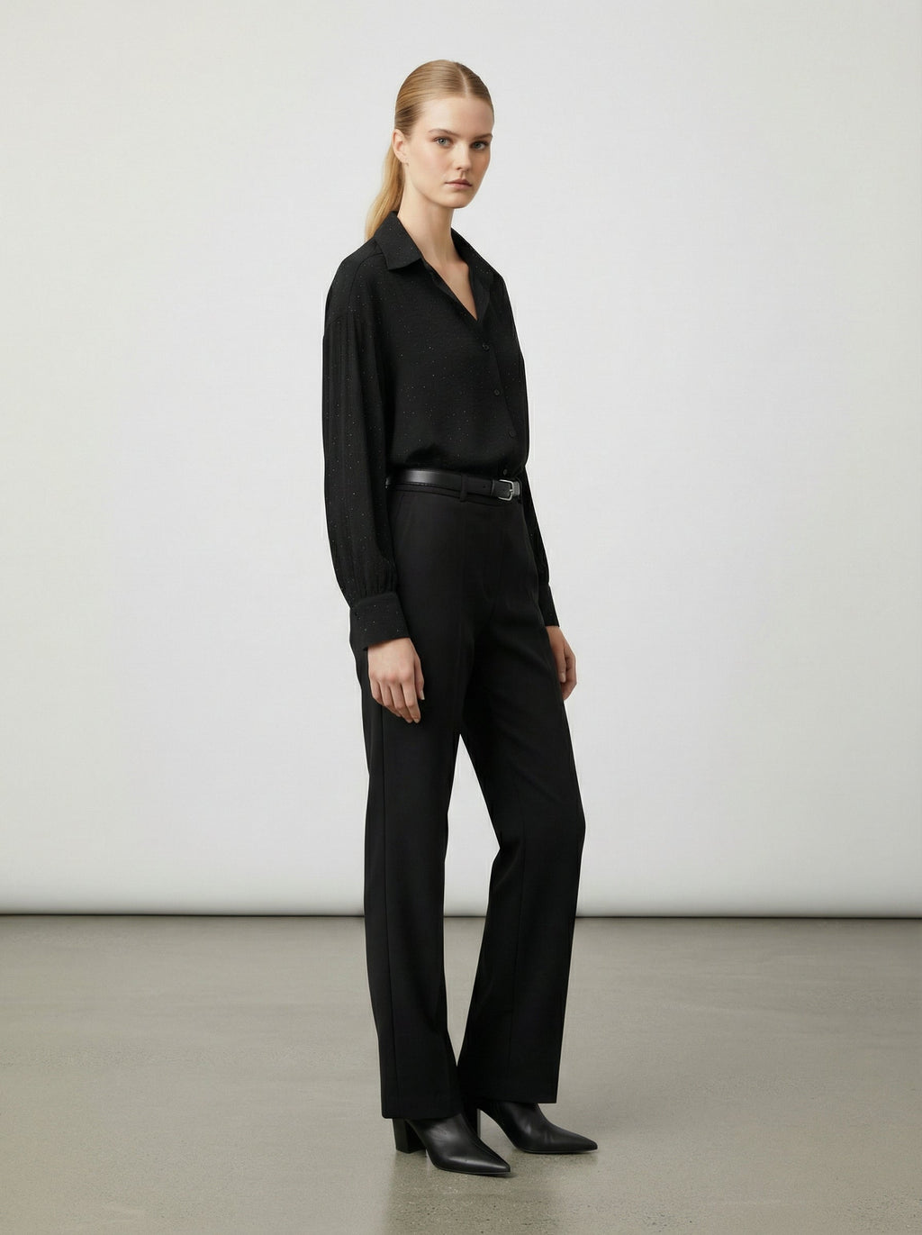 Camicia oversize con brillantini