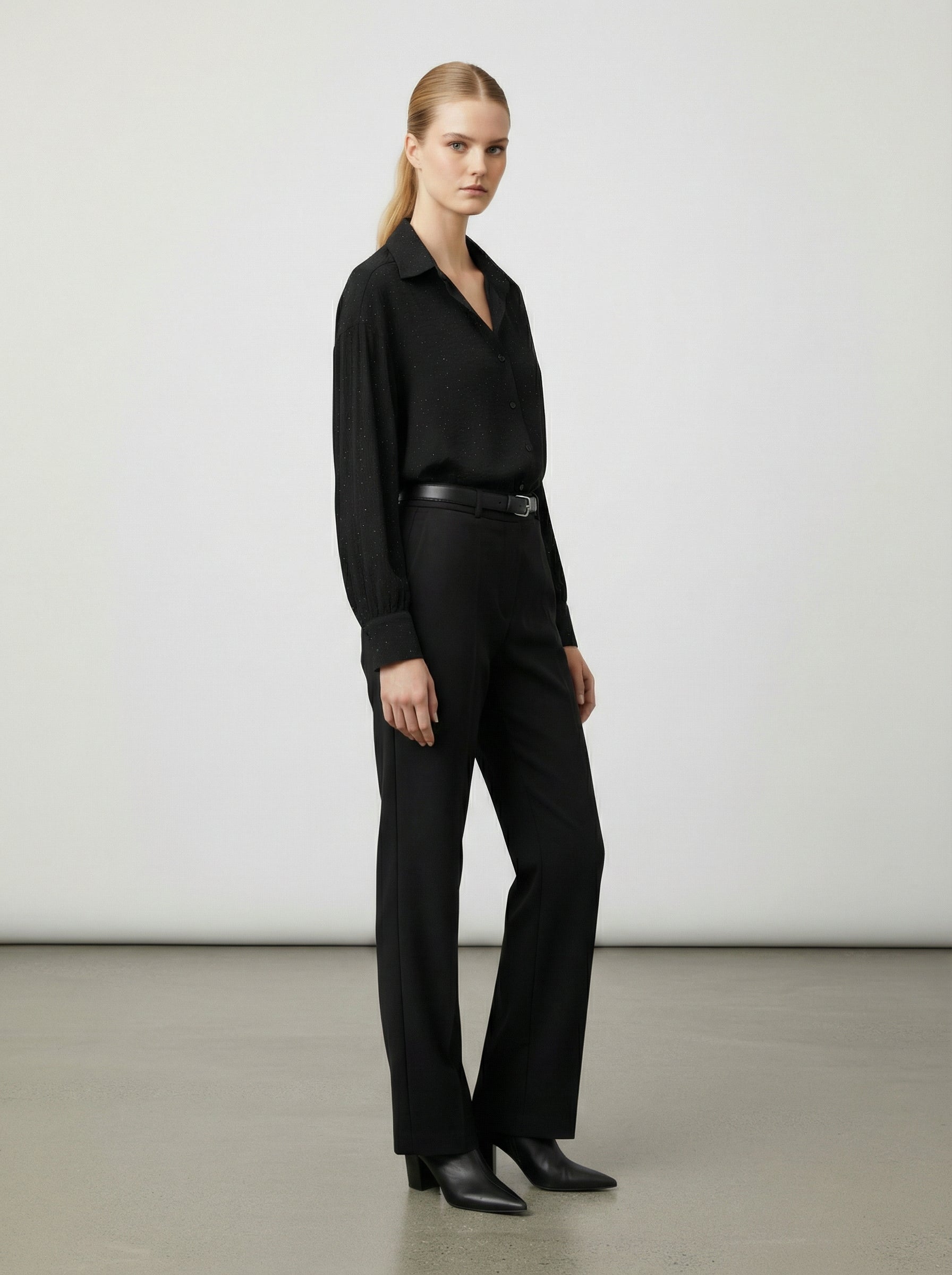 Camicia oversize con brillantini