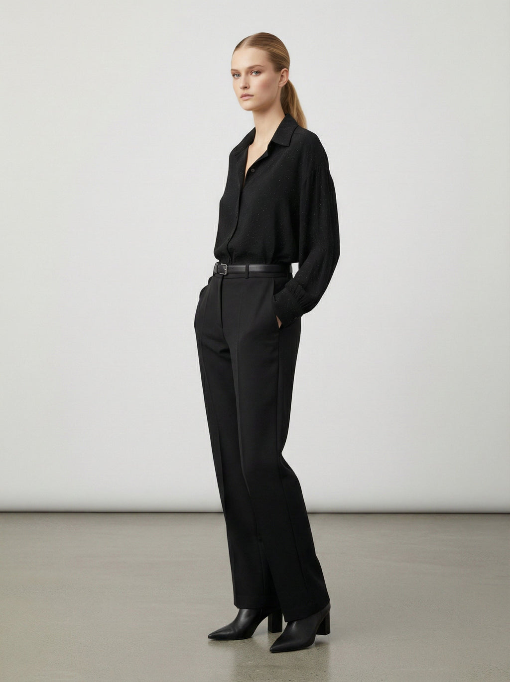 Camicia oversize con brillantini