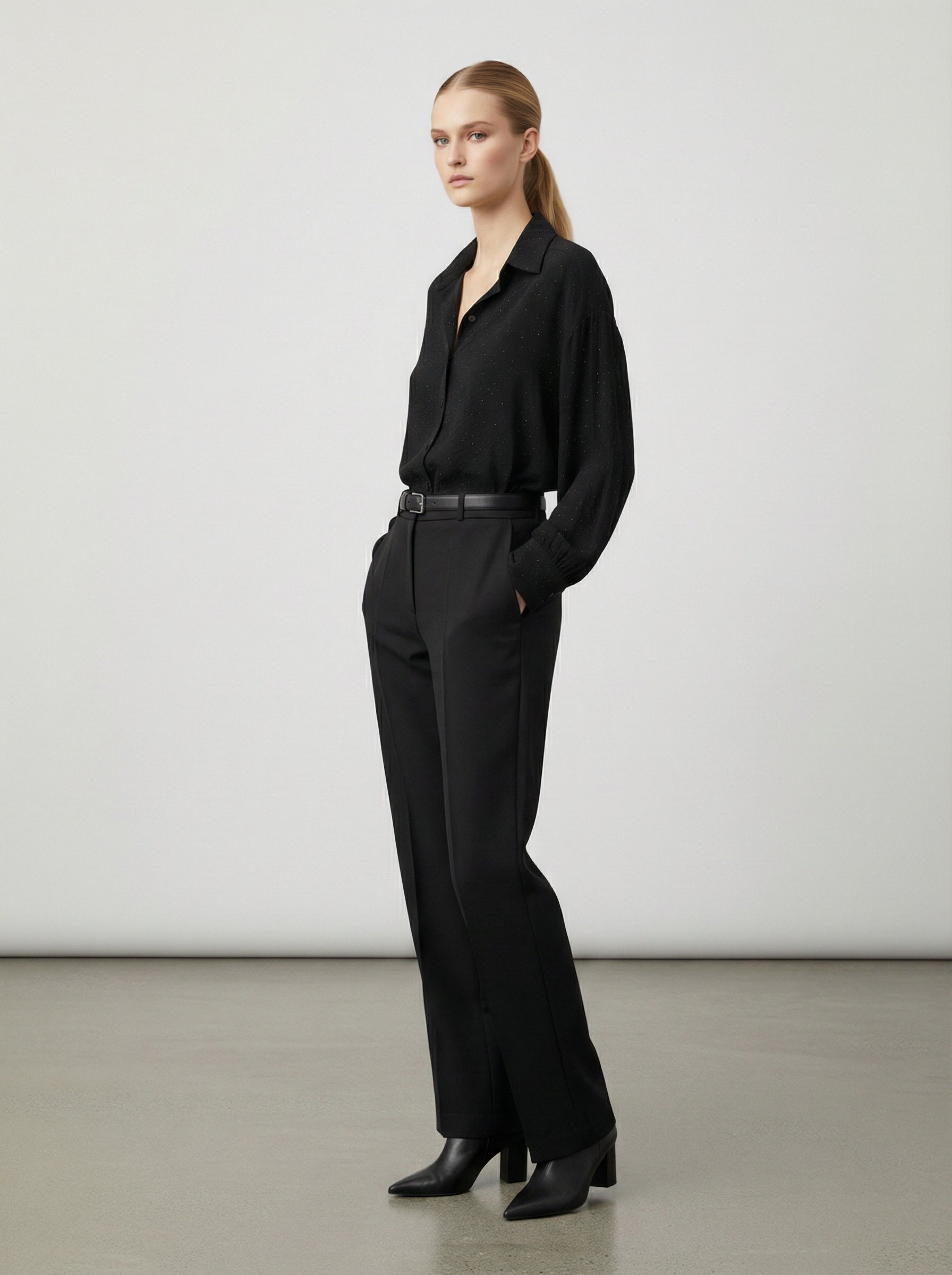 Camicia oversize con brillantini