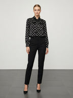 Camicia satinata con fiocco