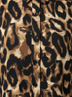 Abito camicia leopardata con cintura