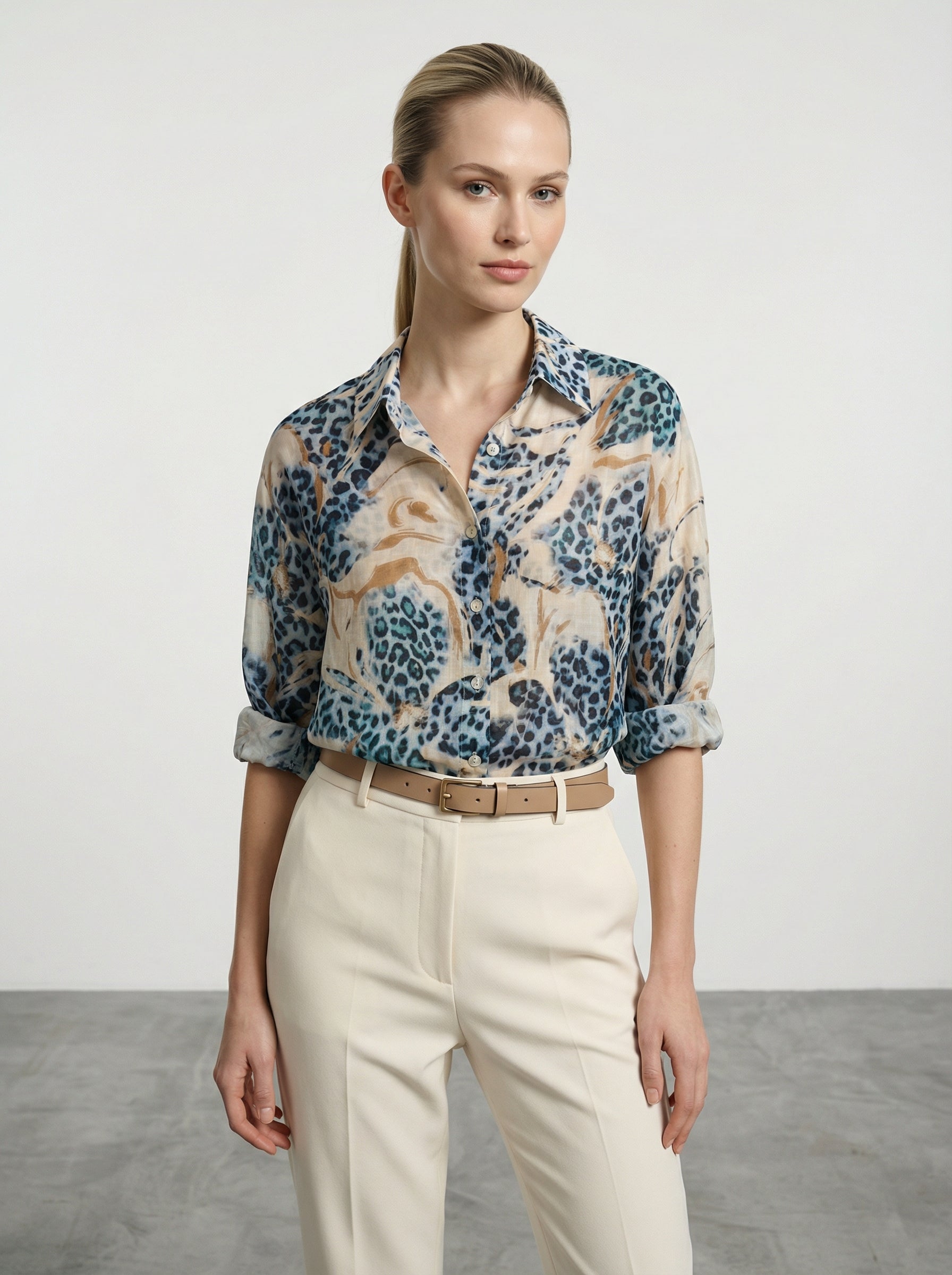 Camicia in seta e cotone