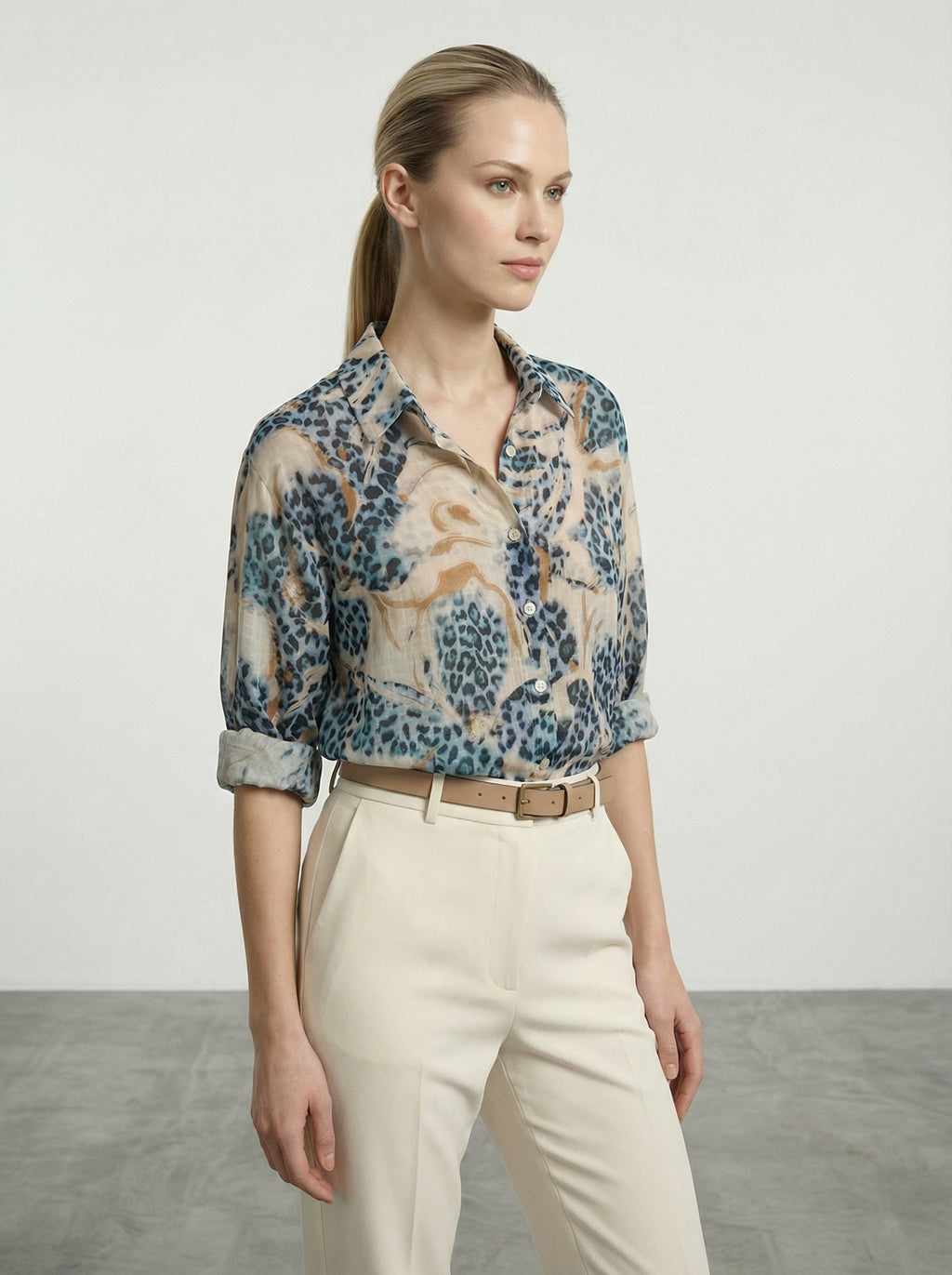 Camicia in seta e cotone