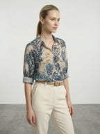 Camicia in seta e cotone