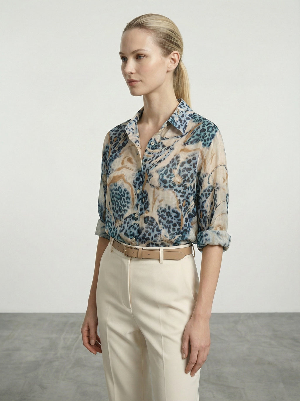 Camicia in seta e cotone