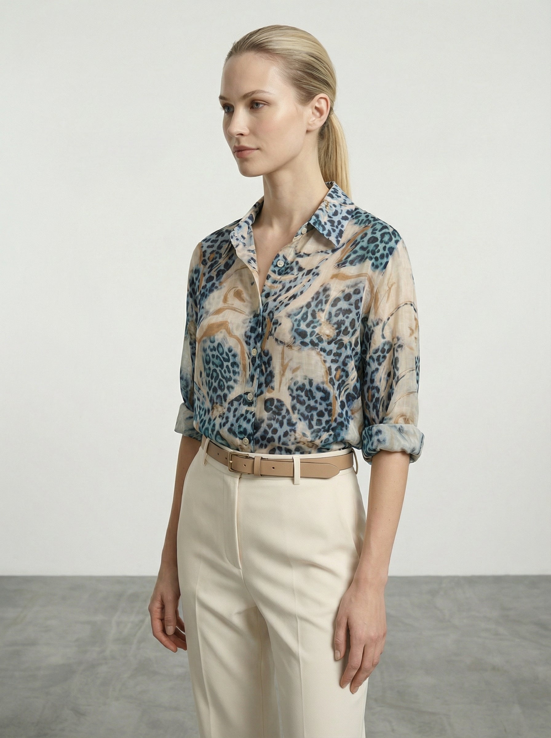 Camicia in seta e cotone