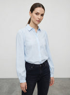 Camicia a righe con strass