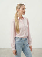 Camicia a righe con strass