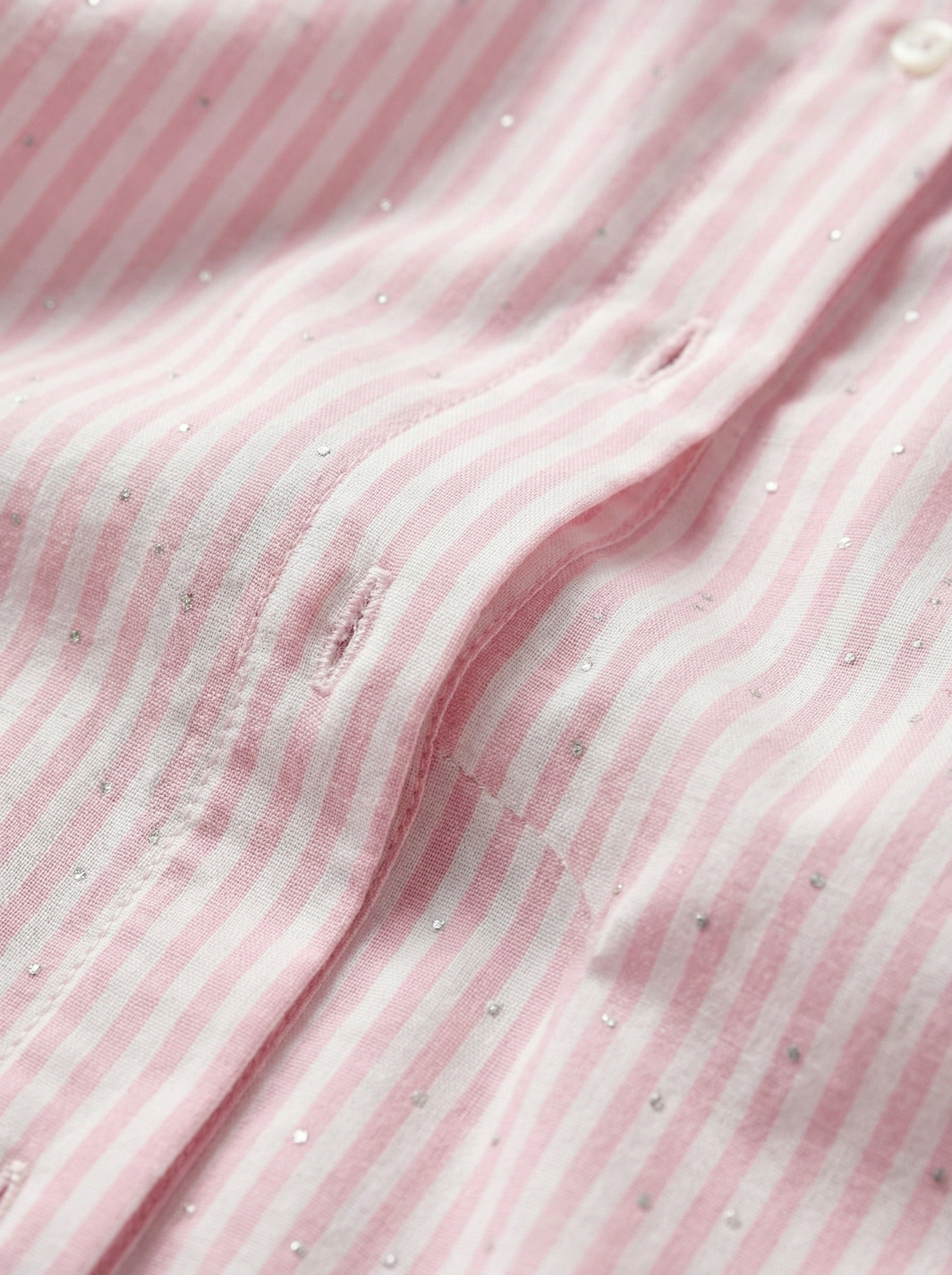 Camicia a righe con strass