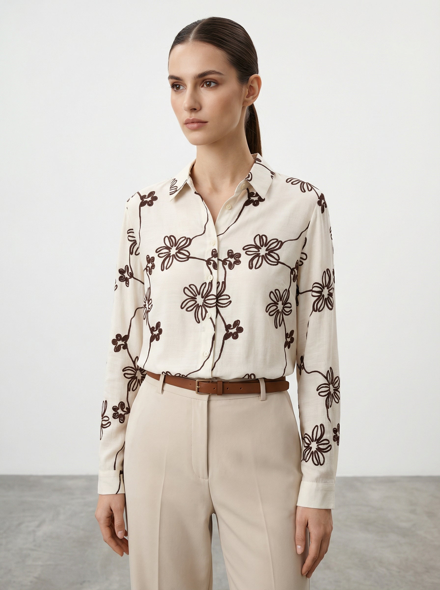 Camicia con fiori